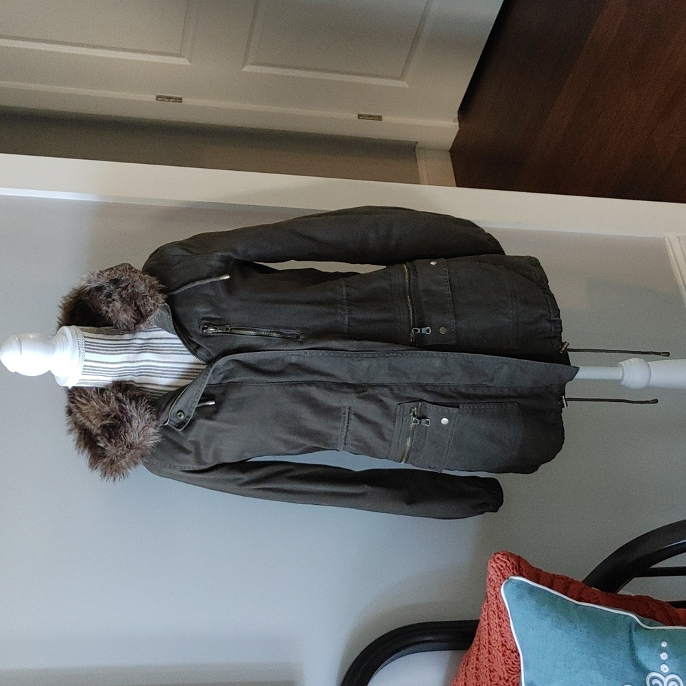 Banana Republic Faux Fur Utility Coatp - Picture 1 of 8